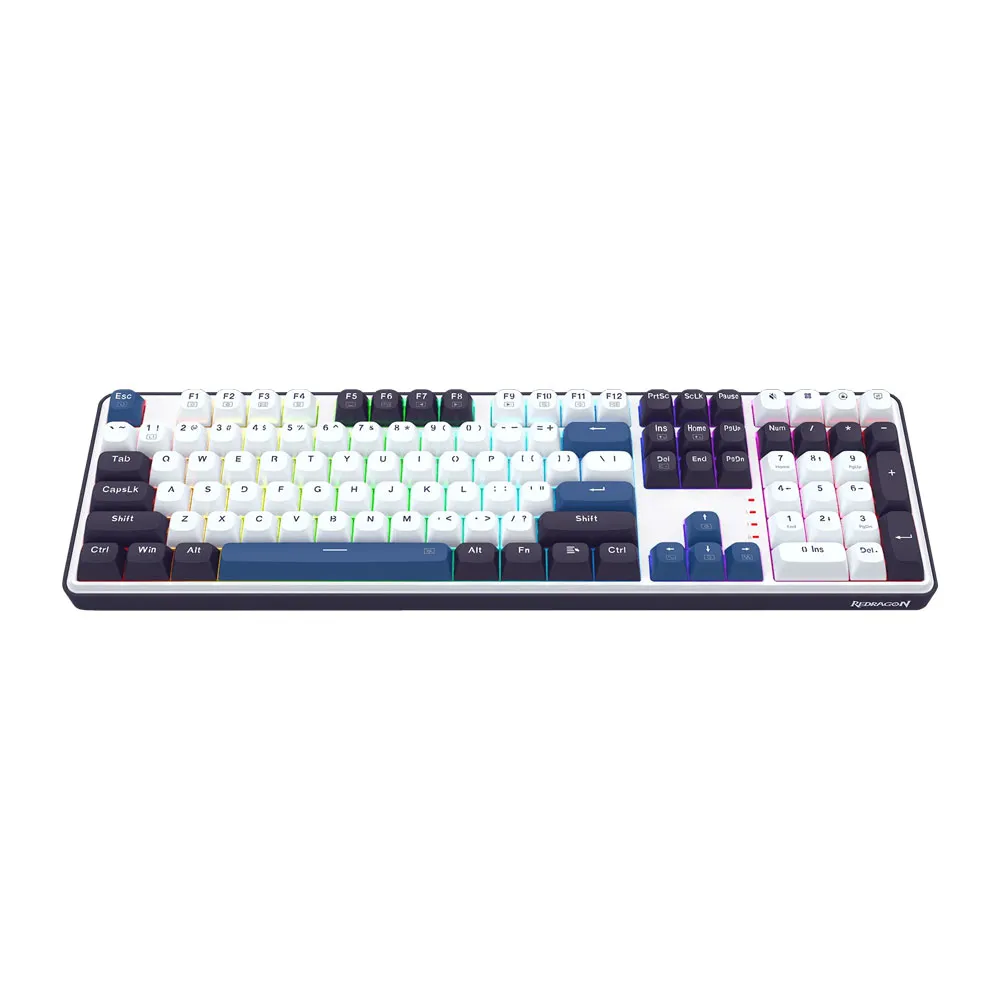 Redragon K689 Wired Gasket RGB Gaming Mechanical Keyboard, 108 Keys, Upgraded Hot-swappable Socket, 3-Layer Noise Dampening, Custom Linear Switch