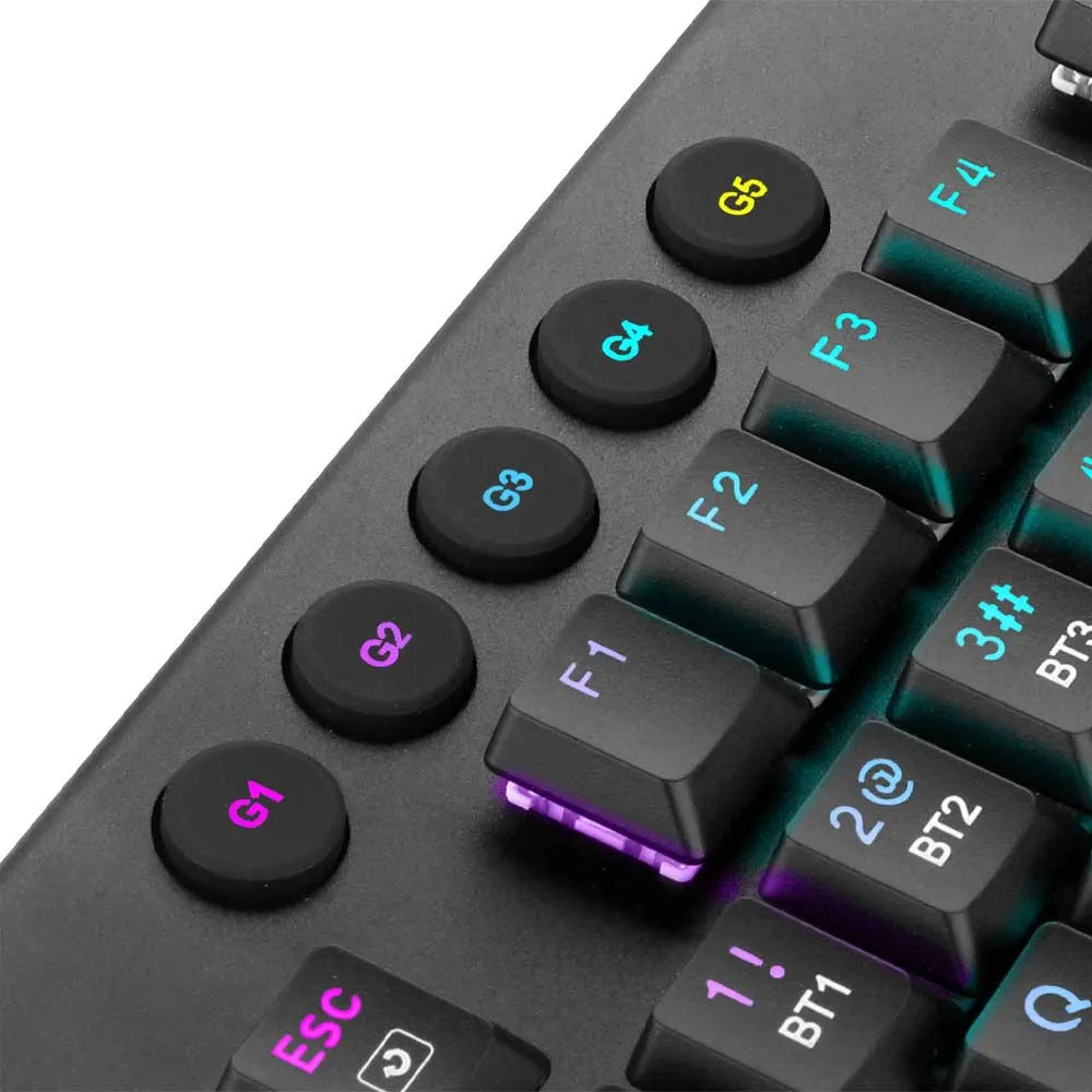 Redragon K618 Horus Ultra-slim Wireless RGB Mechanical Gaming Keyboard, w/No-Lag Cordless Connection, Dedicated Media Control & Linear Red Switch