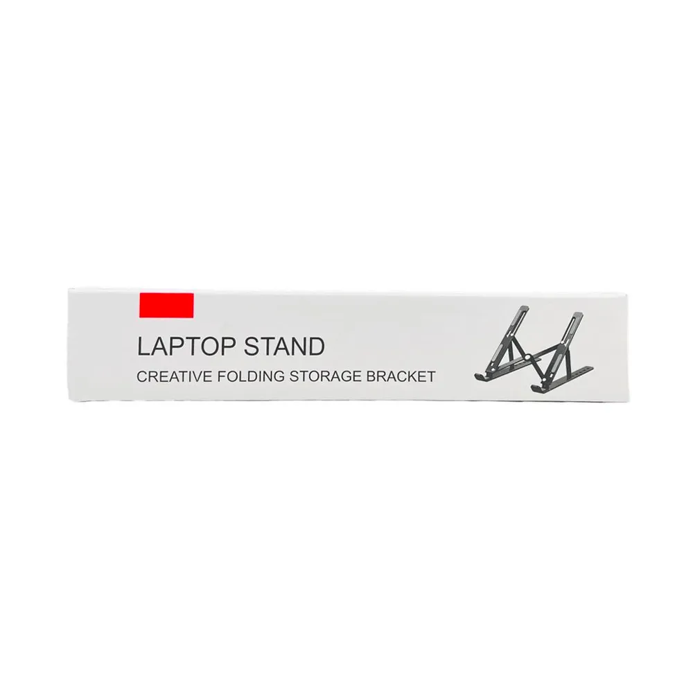 Laptop Stand Creative Foldable Storage Bracket Height Adjustable Desktop Aluminum Folding - White