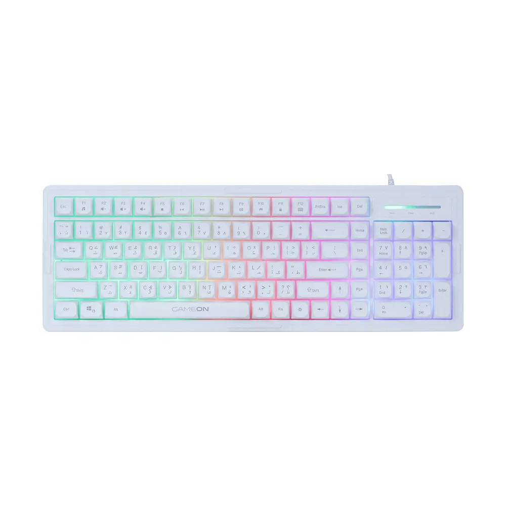 GAMEON GO-CYPHERW-XL-W All-In-One Gaming Bundle (Keyboard, Headset, Mouse & Mousepad) - White