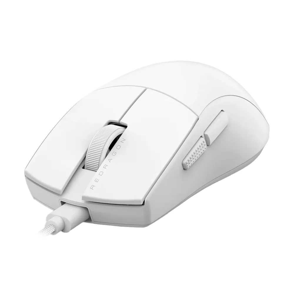 REDRAGON K1NG (1K HZ) M724W, CABLEADO, 12,400 DPI 5 Programmable, 42g - White