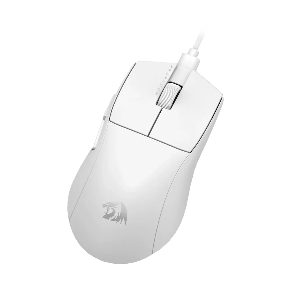 REDRAGON K1NG (1K HZ) M724W, CABLEADO, 12,400 DPI 5 Programmable, 42g - White