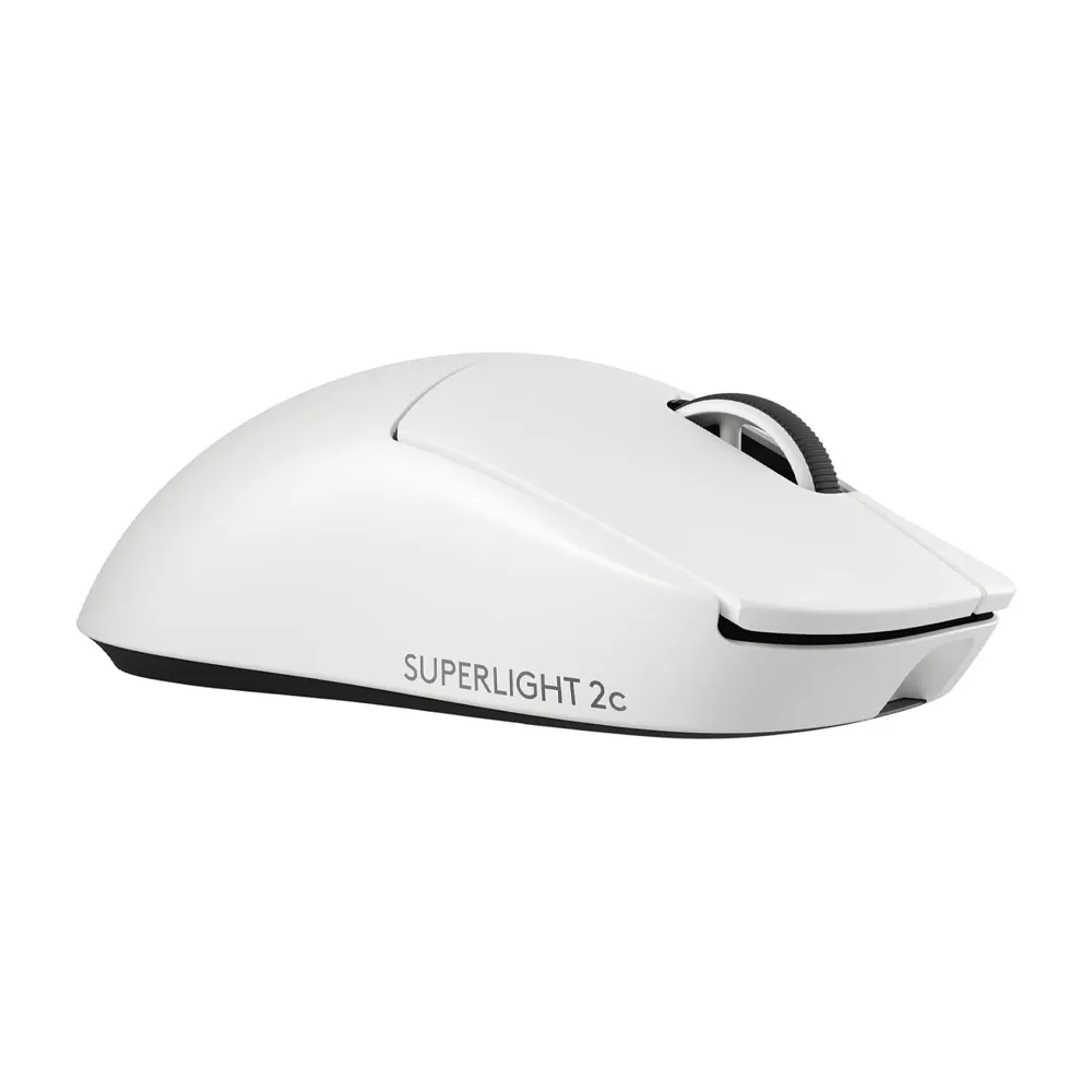 Logitech Pro X Superlight 2c Wireless Gaming Mouse, 51g Compact Mini Size, <8 kHz Polling, 44K DPI, USB-C, 5 Programmable Buttons - White