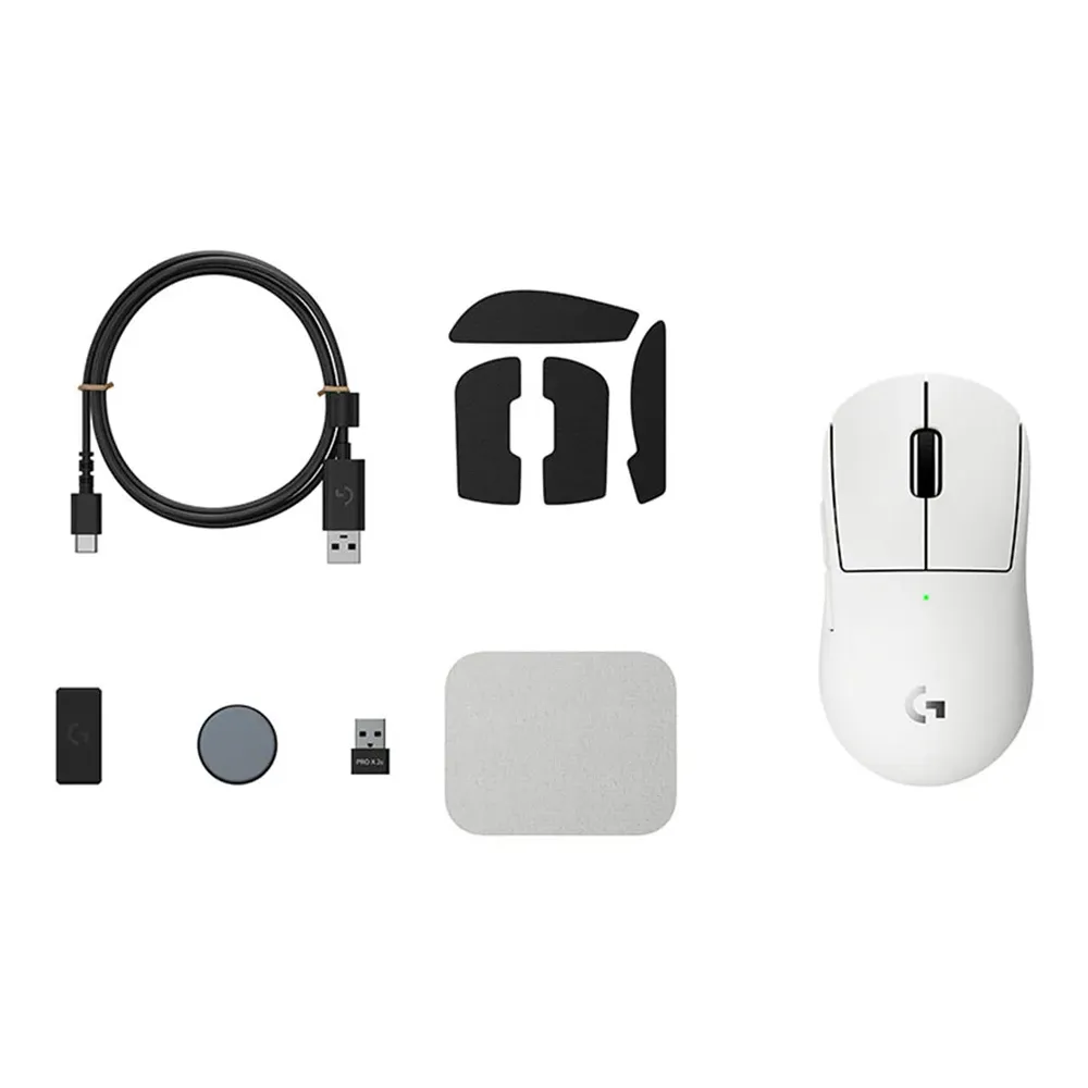 Logitech Pro X Superlight 2c Wireless Gaming Mouse, 51g Compact Mini Size, <8 kHz Polling, 44K DPI, USB-C, 5 Programmable Buttons - White