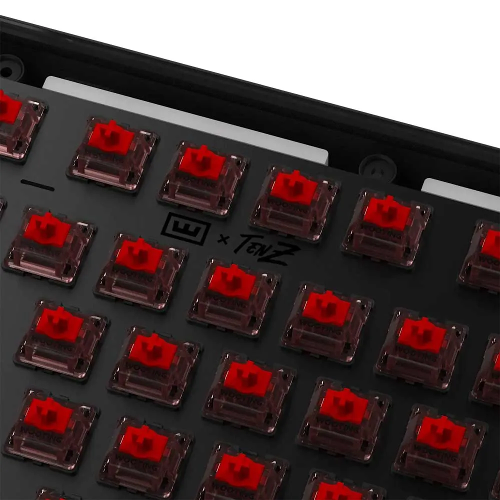 Wooting 80HE TenZ Takeover is a limited-edition 80% - magnetic mechanical keyboard - Lekker Tikken (light) switches