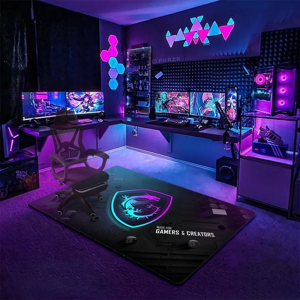 MSI Gaming Chair & Floor Mat, Large Gaming Floor Mat - 160cm X 90cm