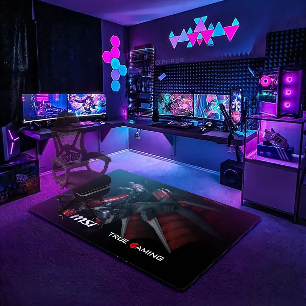 MSI Gaming Chair & Floor Mat, Large Gaming Floor Mat - 160cm X 90cm