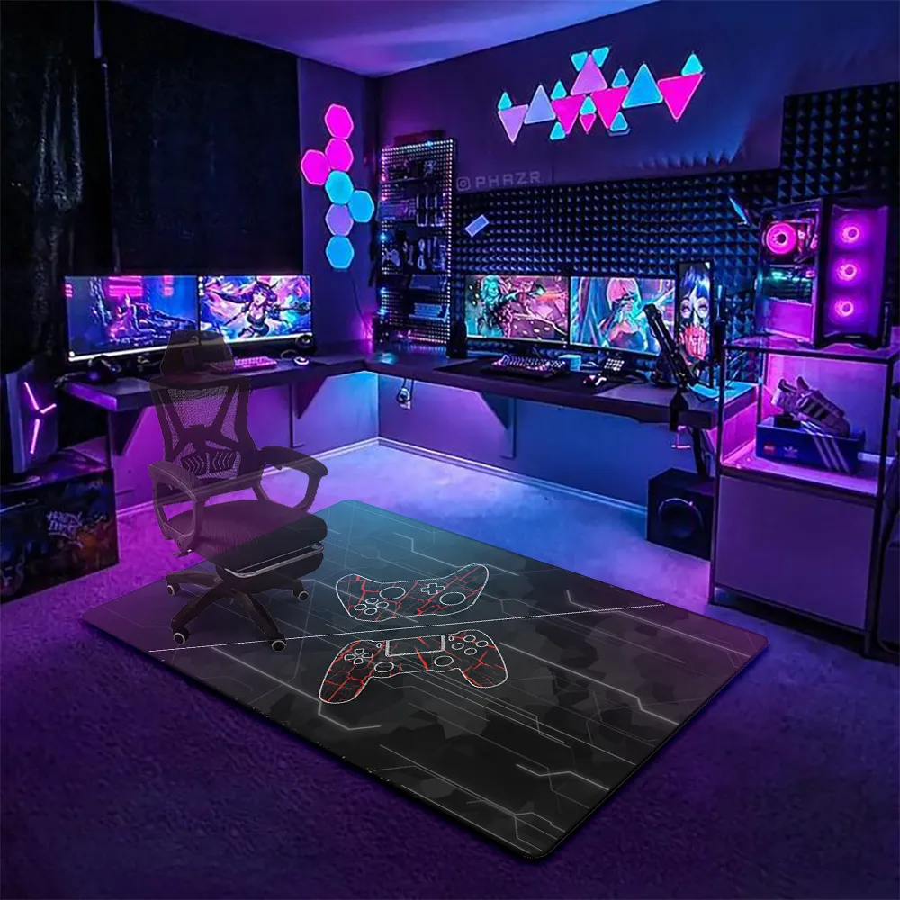 Gaming Chair & Floor Mat, Large Gaming Floor Mat - 160cm X 90cm