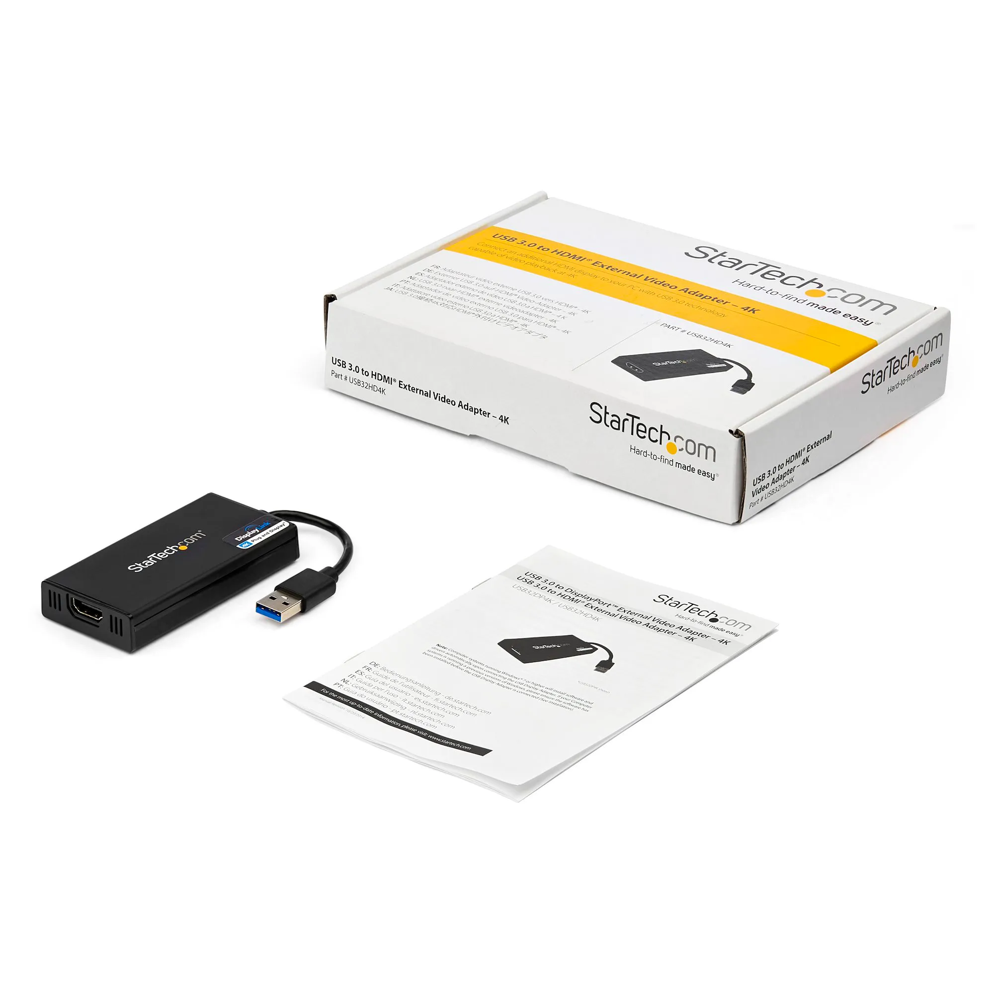 Startech.com USB 3.0 to HDMI Adapter, 4K 30Hz UHD, DisplayLink Certified