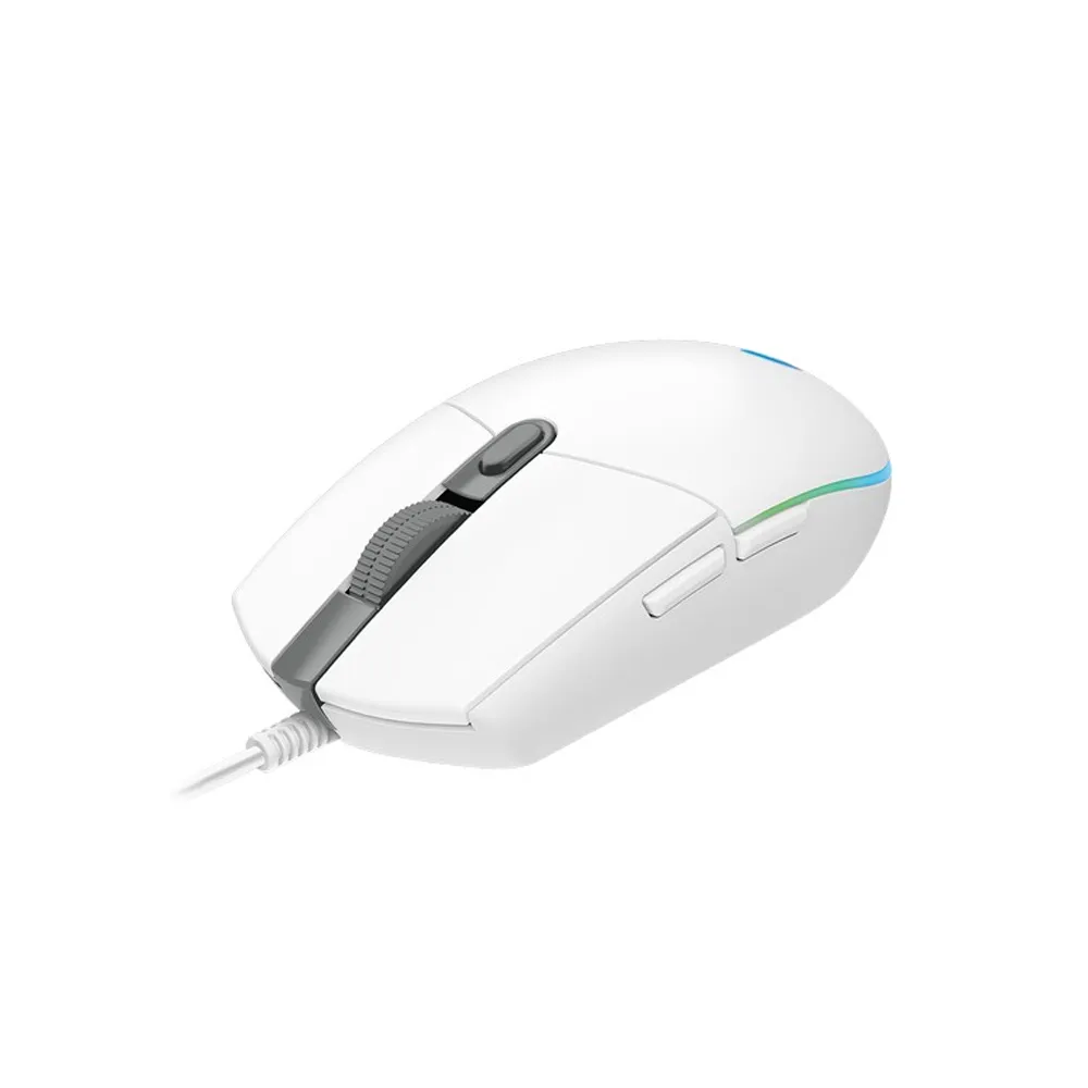Logitech G102 Light Sync Gaming Wired Mouse with Customizable RGB Lighting, 6 Programmable Buttons, Gaming Grade Sensor, 8k DPI Tracking,16.8m Color, Light Weight, Wired - White