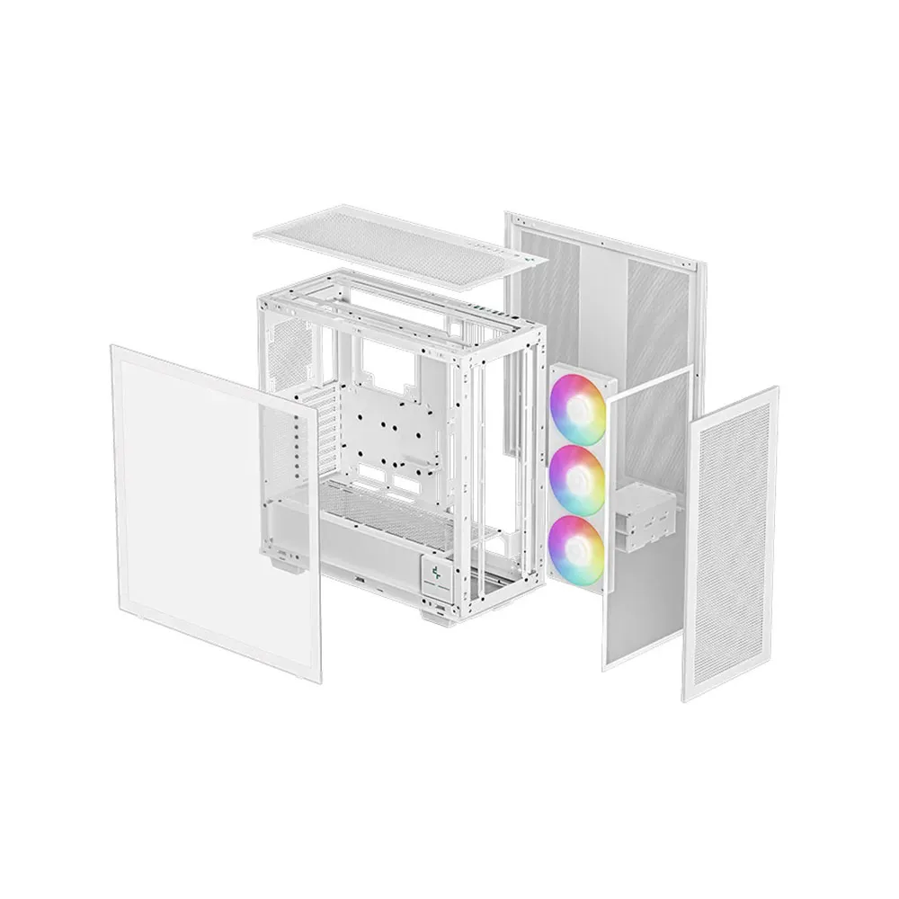 DeepCool Morpheus WH ATX+ Modular Airflow Housing Single and Double Chamber Configurations Dual Status Display 140 mm ARGB Fan