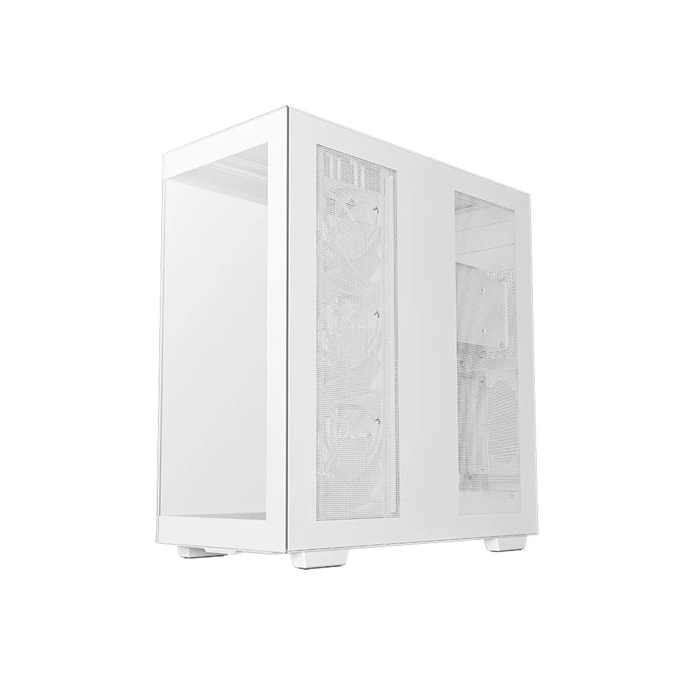 DeepCool CH780 WH, White PC case ATX Dual-Chamber 3 x 140mm PWM ARGB Fans Pre-Installed Full Tower Gaming PC Case - White