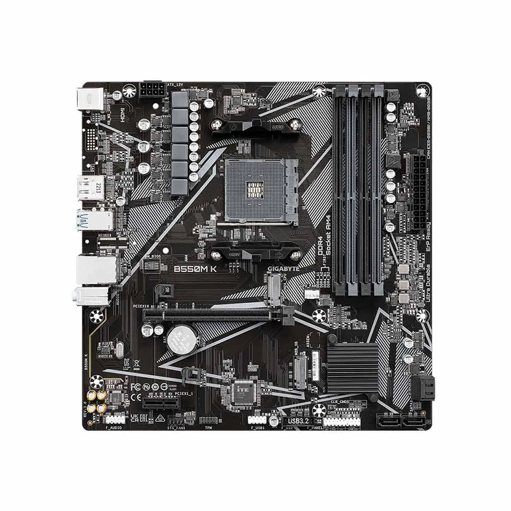 Gigabyte B550M K, DDR4, AM4 AMD B550 Ultra Durable Micro-ATX Motherboard 2
