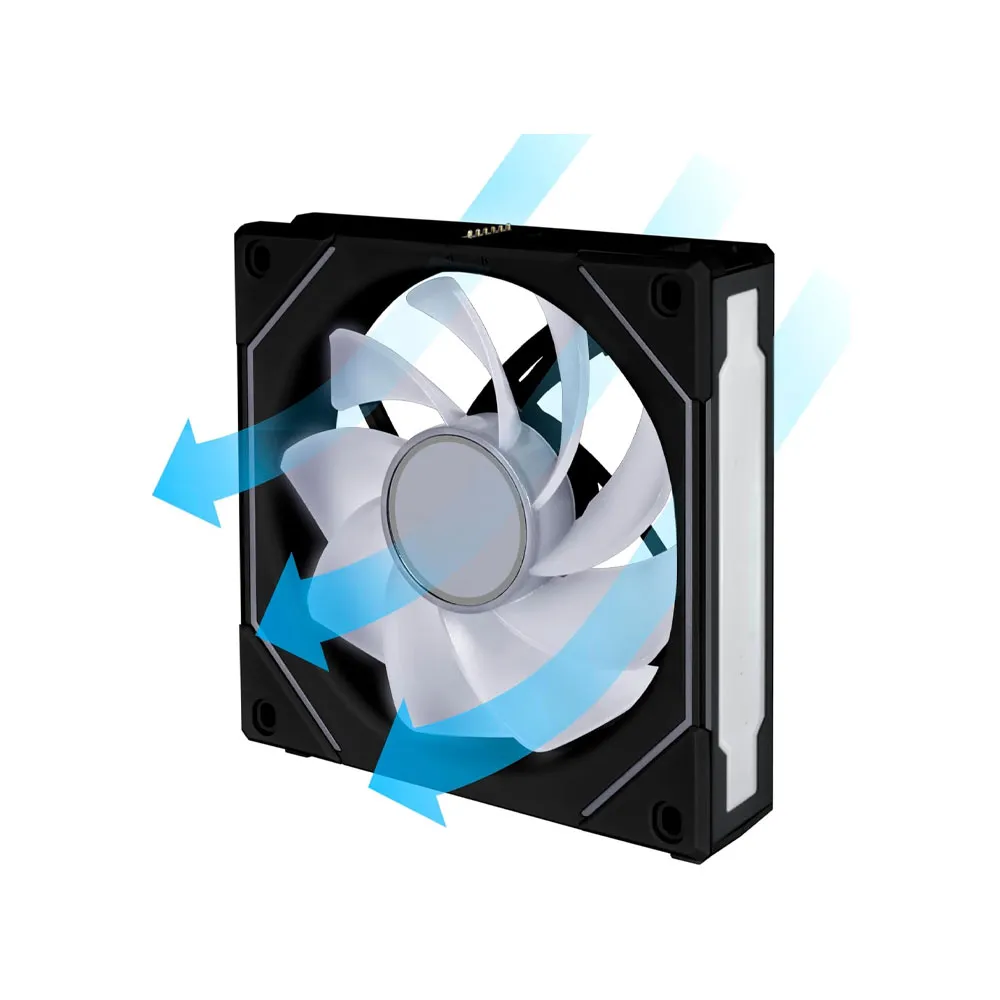 Lian Li UNI Fan SL-Infinity 120 Reverse Blade, ARGB Fan, Infinity Mirror-Cable Management, Customizable Lighting Effects - Black