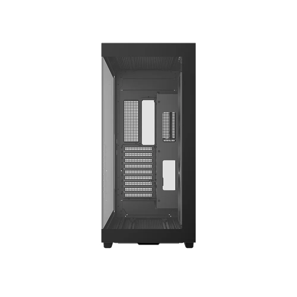 DeepCool CH780, ATX Dual-Chamber 3 x 140mm PWM ARGB Fans Pre-Installed Full Tower Gaming PC Case Panoramic Glass Panels 420mm Radiator - Black