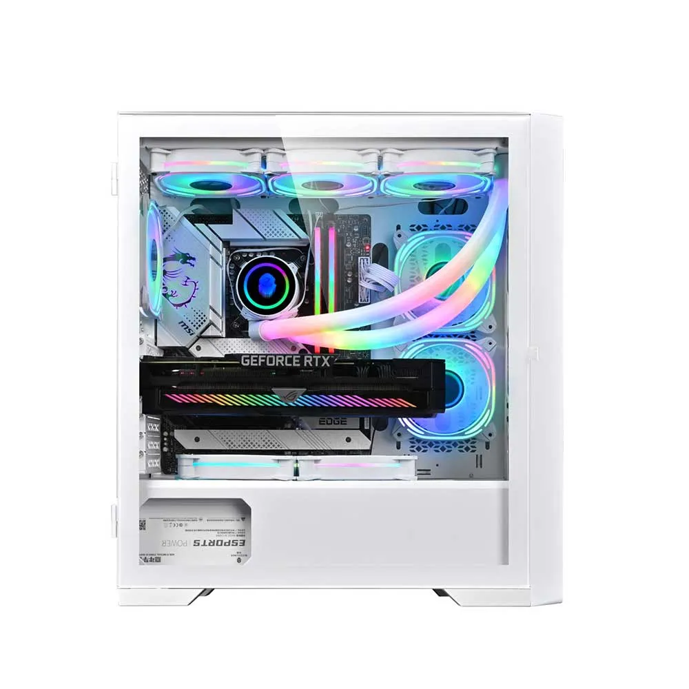 WJ CoolMan Juechen 360 4xFans Gaming Case - White