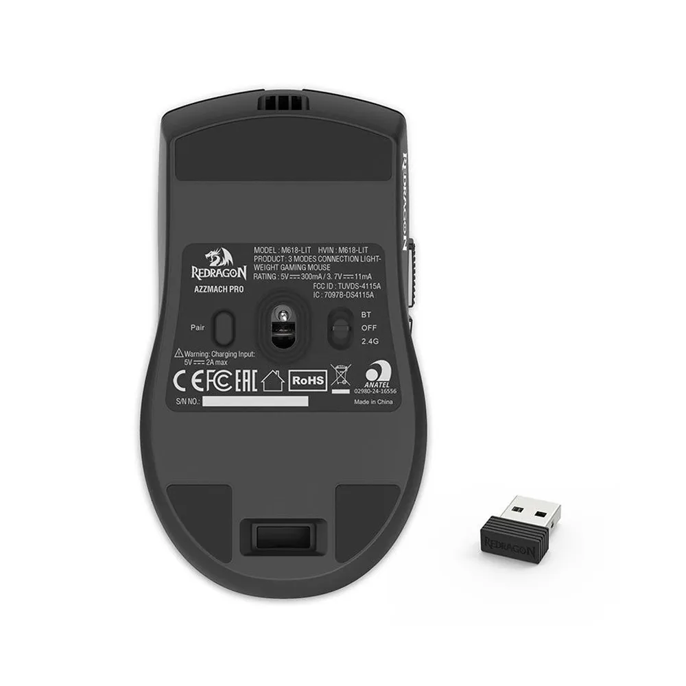 Redragon M618 Azzmach lite Wireless Gaming Mouse - Black