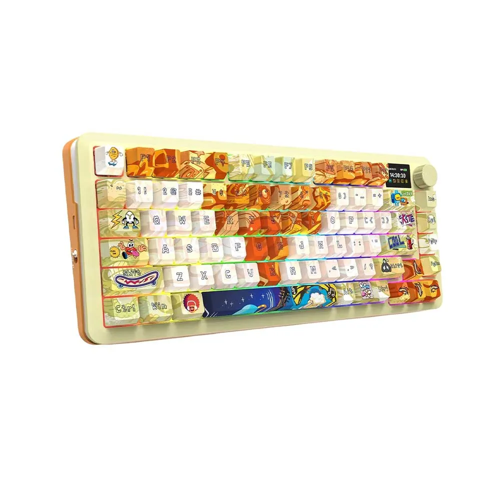Redragon K798GF-RGB Pro Flekact - 75% TKL - Tri-Mode - TFT color screen - Leopard L Linear Switches