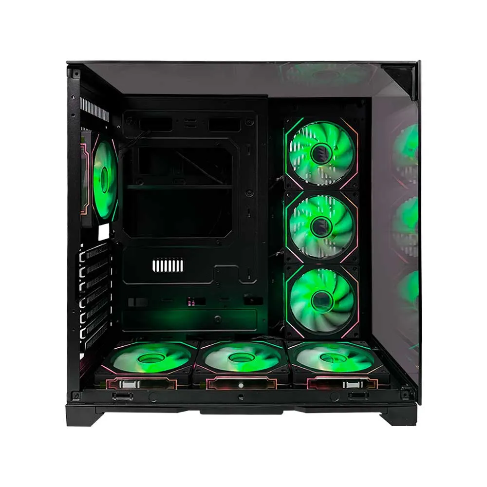 Skyrim S3 paanoramic Sunroof Chassis with 7 RGB Fans , ATX/M-ATX/ITX, S/360 Radiator, GPU S/400MM Length - Black