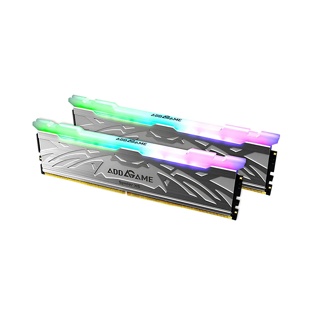 addlink AddaGame Spider X5 RGB Gaming DDR5 32GB(2x16GB) 6000MHz CL38 RGB (Support Intel XMP) - Silver