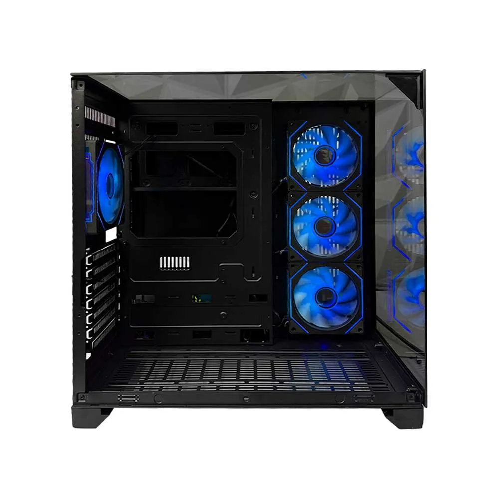 Skyrim S3 paanoramic Sunroof Chassis with 4 RGB Fans , ATX/M-ATX/ITX, S/360 Radiator, GPU S/400MM Length - Black