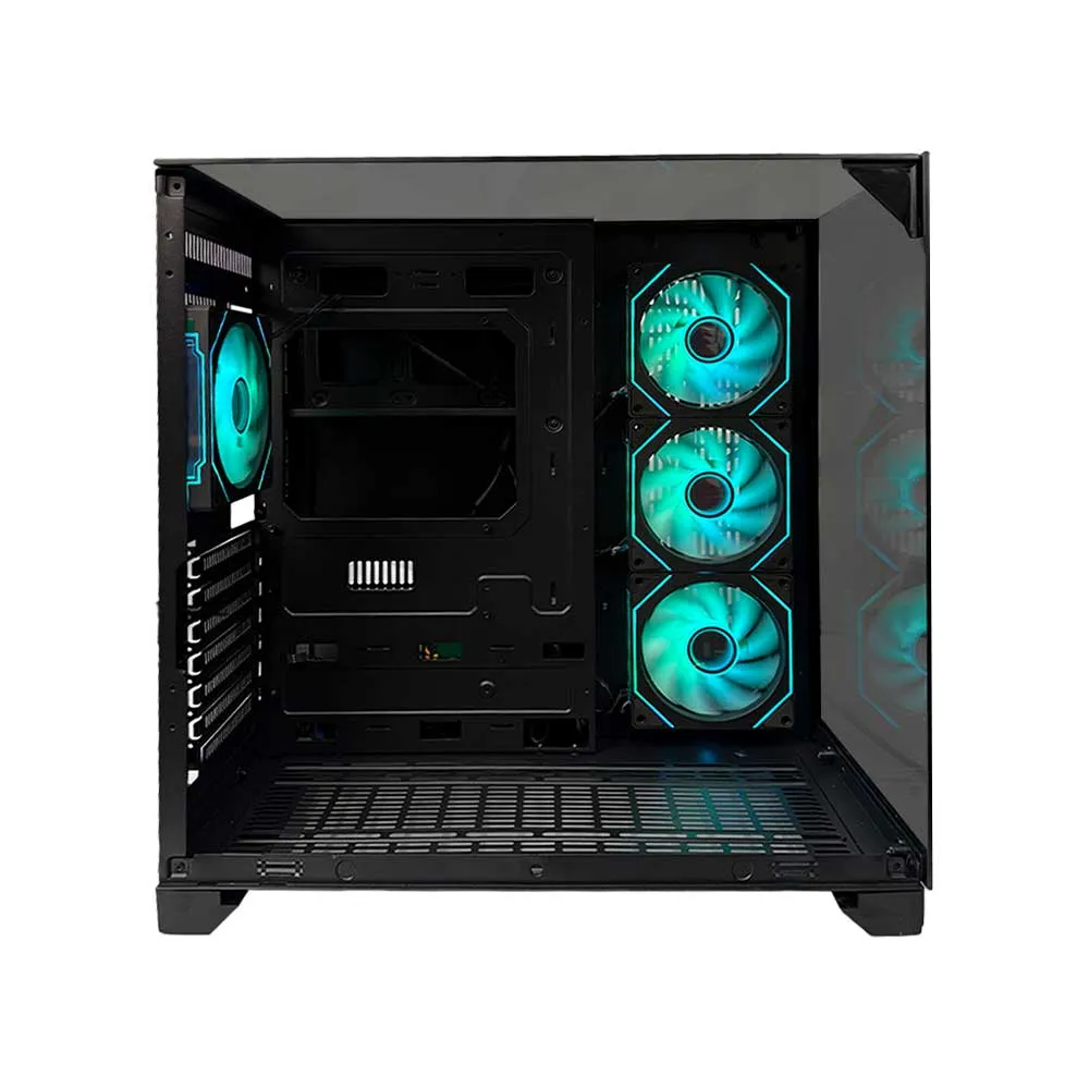 Skyrim S3 paanoramic Sunroof Chassis with 4 RGB Fans , ATX/M-ATX/ITX, S/360 Radiator, GPU S/400MM Length - Black