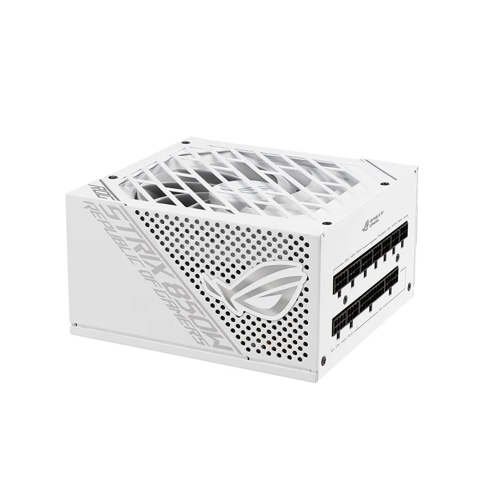 ASUS ROG Strix 850W White Edition Fully Modular Gold PSU, Axial-Tech Fan Design - Without Box
