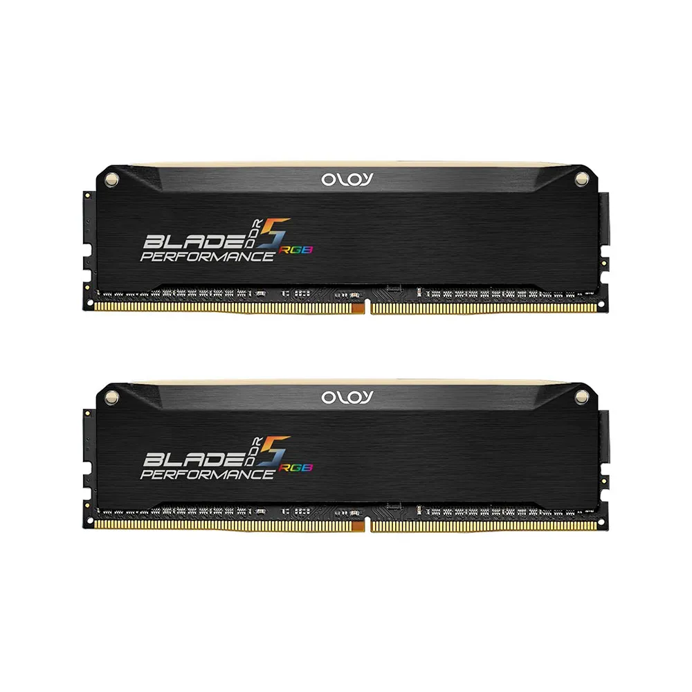 OLOy Hairline Blade RGB DDR5 RAM 32GB (2x16GB) 6000MHz 1.35V Gaming UDIMM RAM - Black