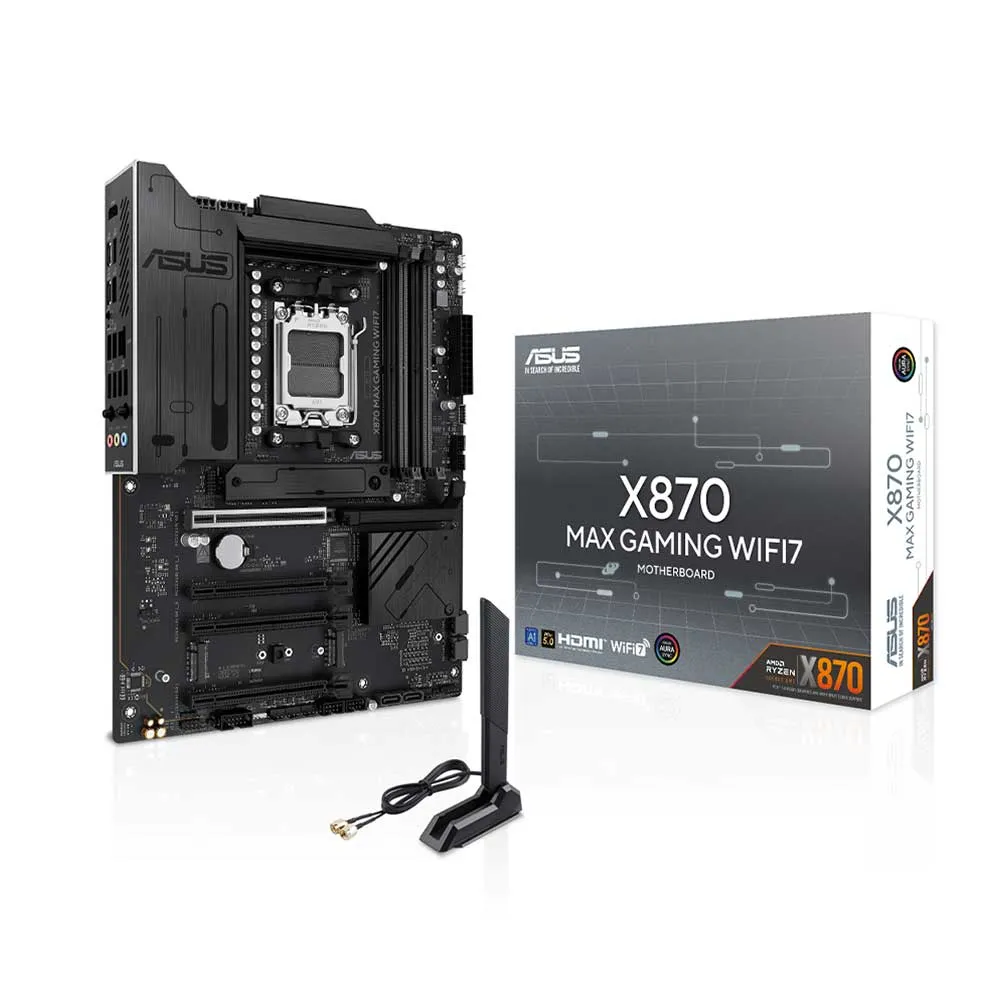 Asus X870 Max ATX Gaming WiFi7, AM5, DDR5, Ai Ready - Black
