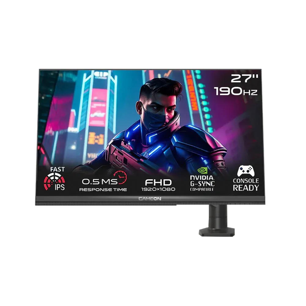 GAMEON GOM27FHD190IPSX Midnight Pro X Series 27" FHD, 190 Hz, MPRT 0.5 ms, Fast IPS - Support PS5) with Stand - Black