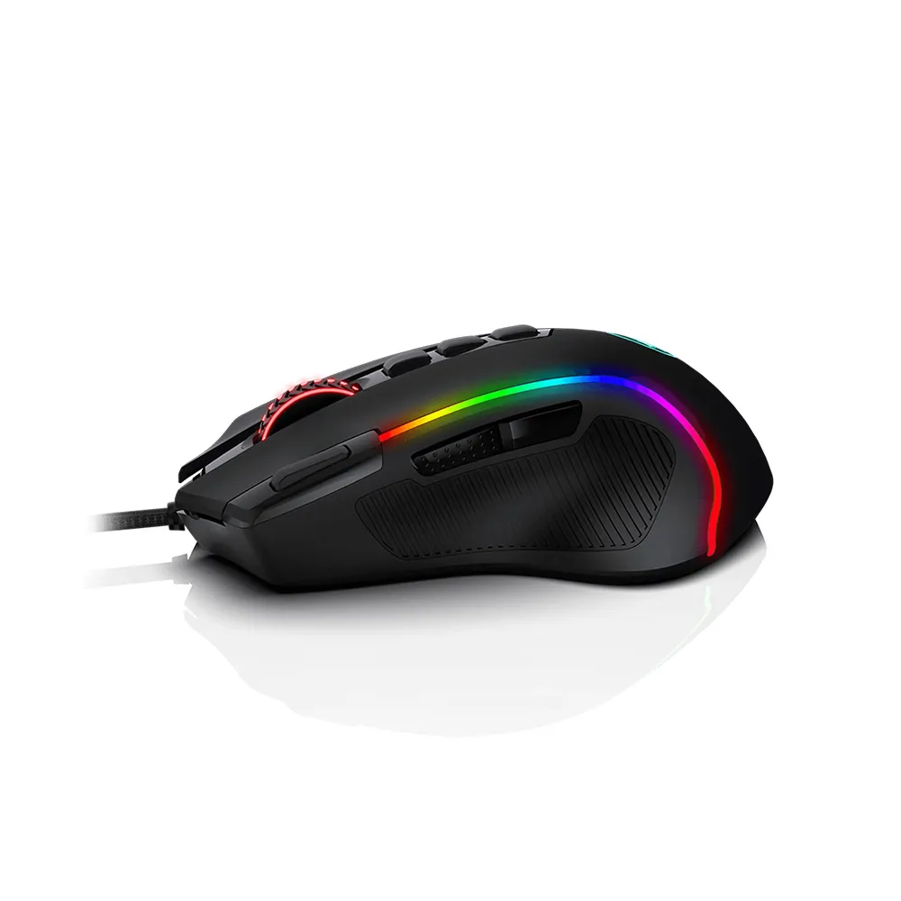 Redragon Predator M612-RGB Gaming Mouse, 8000DPI Wired, 11 Programmable Buttons & 5 Backlit Modes - Black