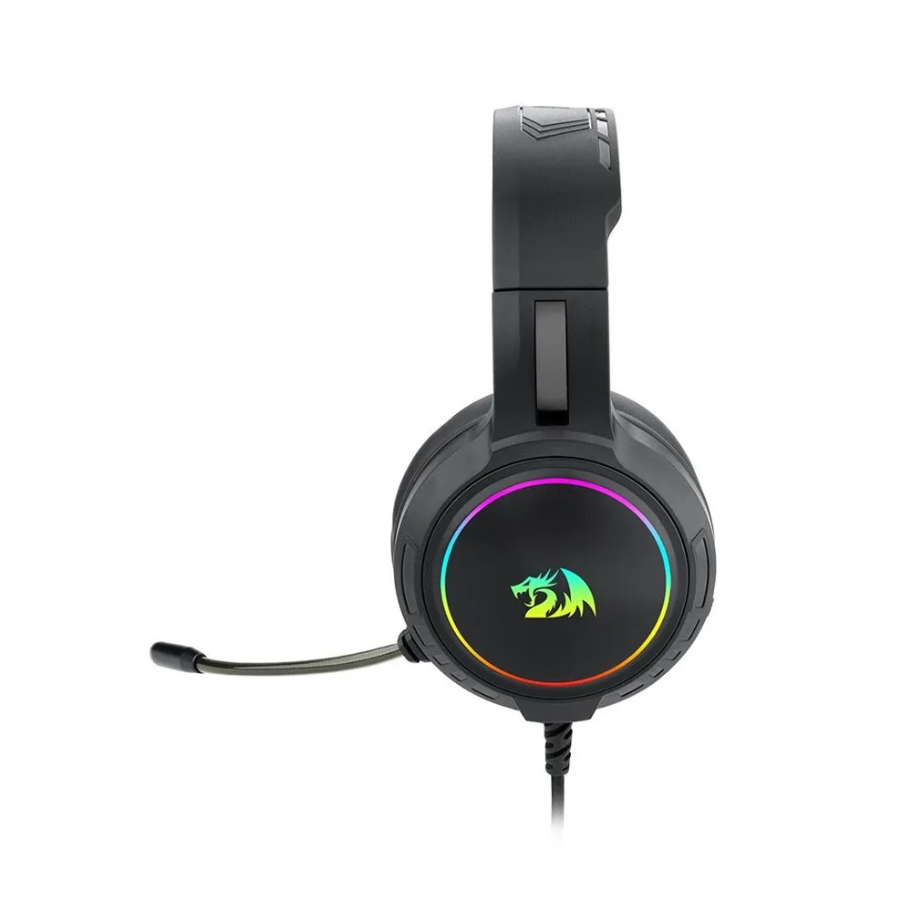 Redragon H270 Mento RGB Wired Gaming Headset With Mic Support Xbox, Nintendo, Ps4, Ps5, PCs, Laptops - Black