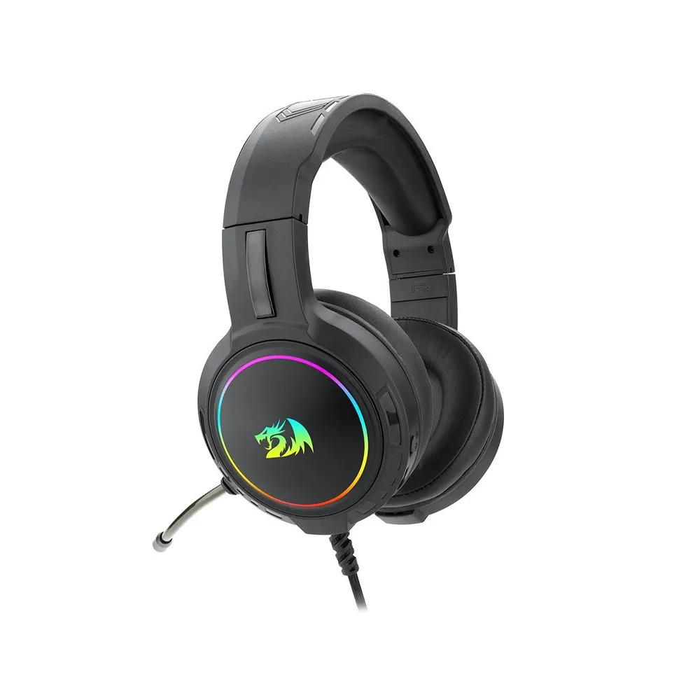 Redragon H270 Mento RGB Wired Gaming Headset With Mic Support Xbox, Nintendo, Ps4, Ps5, PCs, Laptops - Black