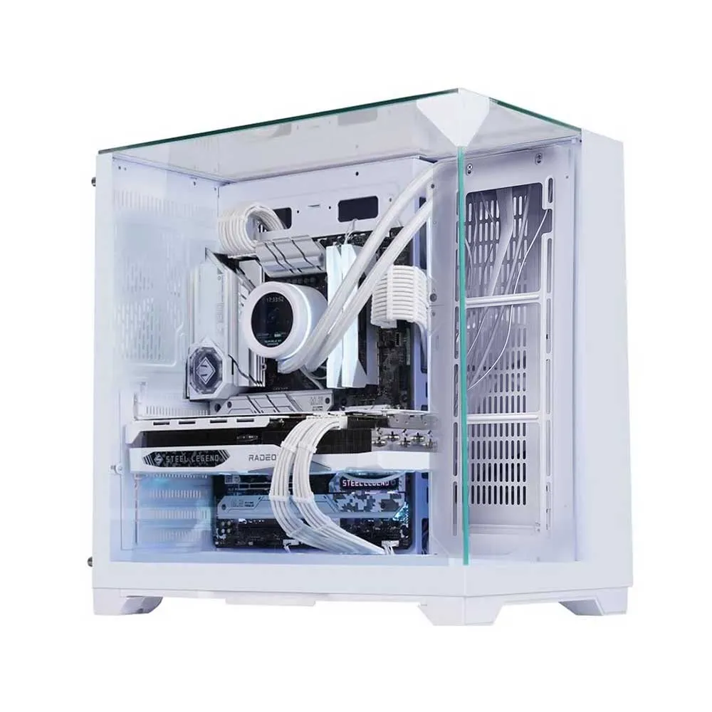 Skyrim S3 paanoramic Sunroof Chassis with No Fan, ATX/M-ATX/ITX, S/360 Radiator, GPU S/400MM Length - White