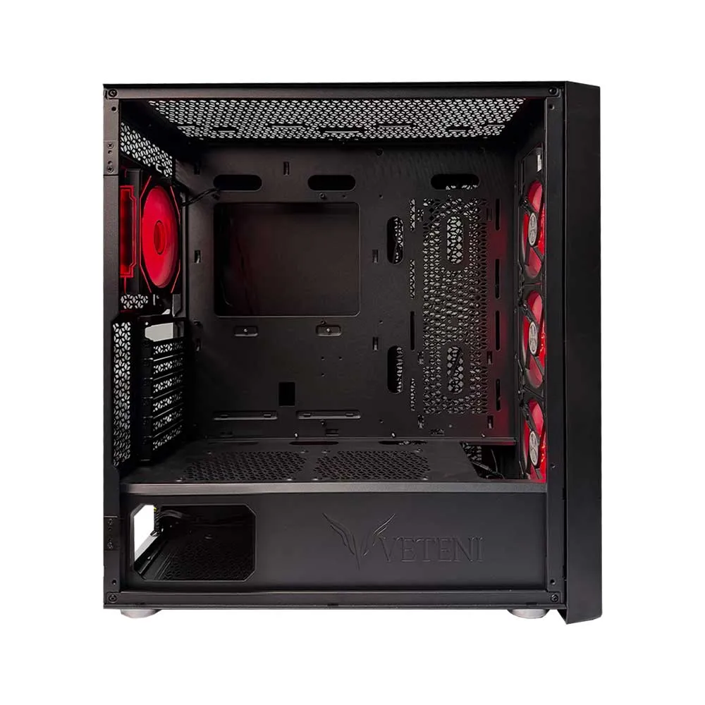 WJCOOLMAN Wanjia 360 Front Mesh +4 RGB Fnas, E-ATX/ATX/M-ATX/MINI-ITX, S360 Radiator, Silent - Black