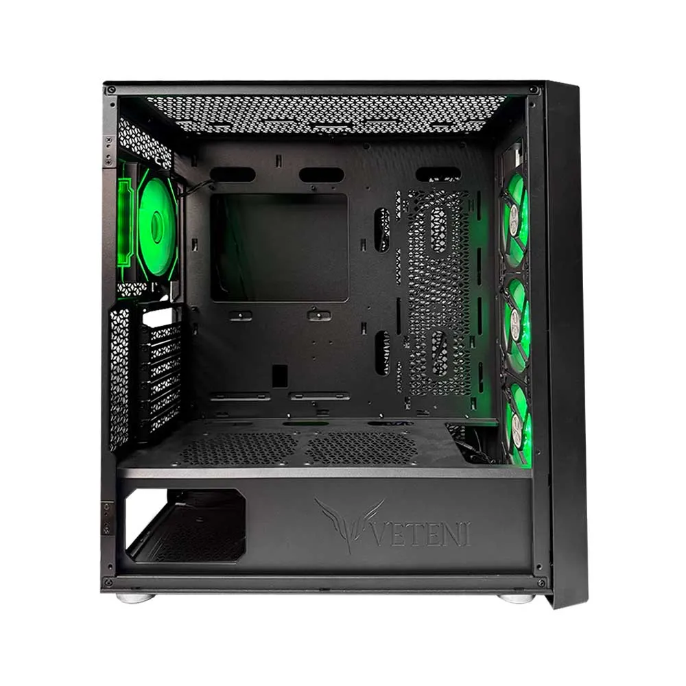 WJCOOLMAN Wanjia 360 Front Mesh +4 RGB Fnas, E-ATX/ATX/M-ATX/MINI-ITX, S360 Radiator, Silent - Black