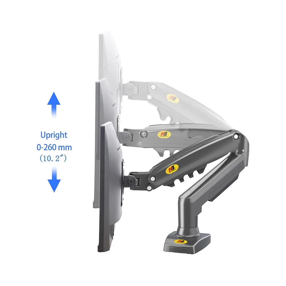 NB North Bayou F80 Monitor Desk Mount Stand Full Motion Swivel Monitor Arm with Gas Spring for 17-30''Computer Monitors(Within 4.4lbs to 19.8lbs) - Black