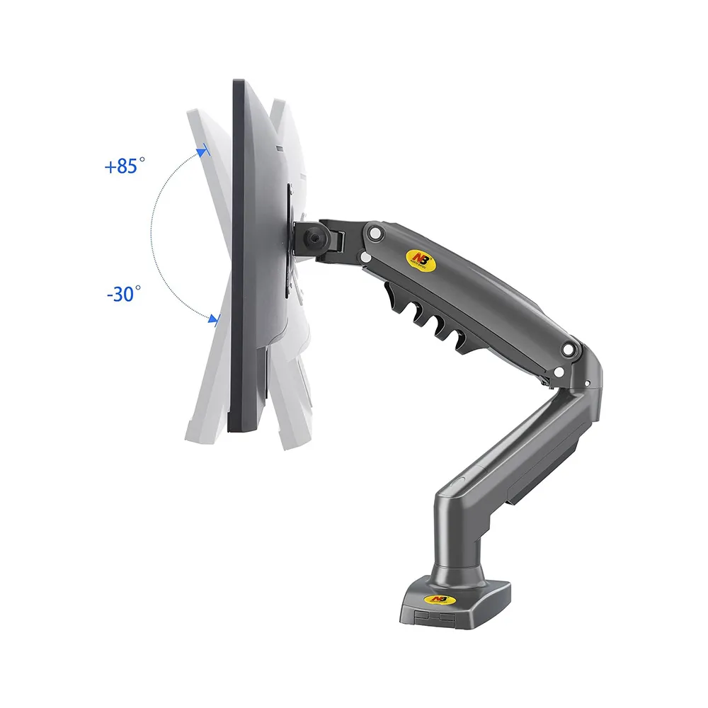 NB North Bayou F80 Monitor Desk Mount Stand Full Motion Swivel Monitor Arm with Gas Spring for 17-30''Computer Monitors(Within 4.4lbs to 19.8lbs) - Black