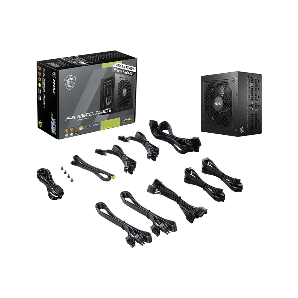 MSI MAG A850GL PCIE5 II ( Gold - Full Moduller ) PSU