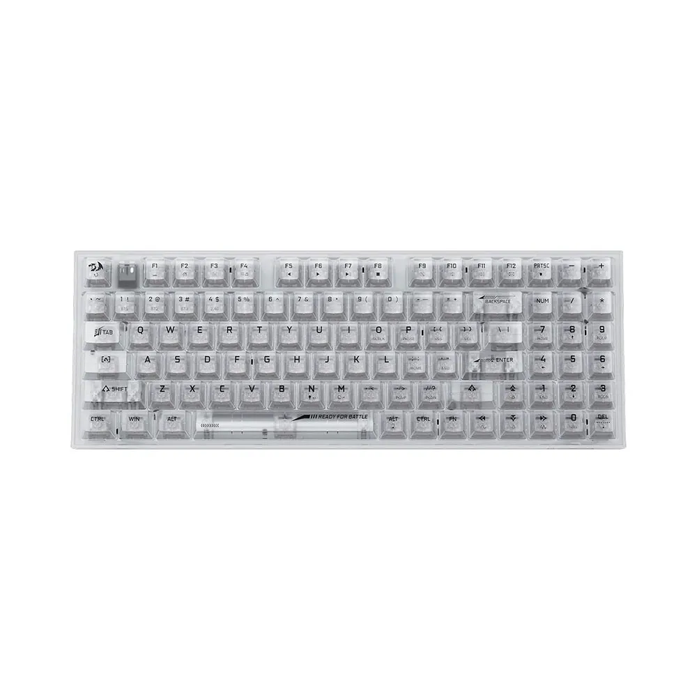 Redragon Irelia K658 PRO 90% 3-Mode Wireless RGB Gaming Keyboard, 94 Keys Full-Transparent Mechanical, Full Numpad & Custom Switch - White
