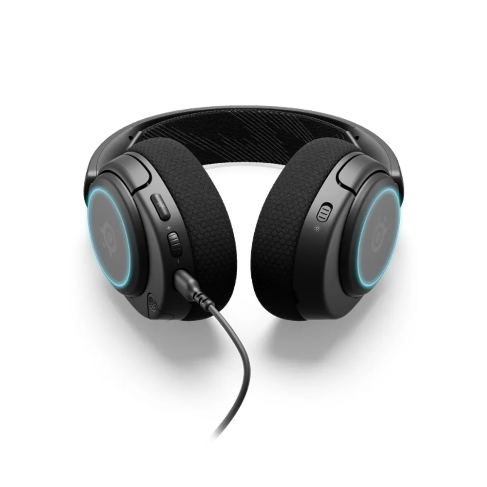 SteelSeries Arctis Nova 3 Multi-Platform RGB Gaming Headset, On-Ear Control, PC, PS5/PS4, Xbox Series X|S, Switch, Mobile, Wired - Black