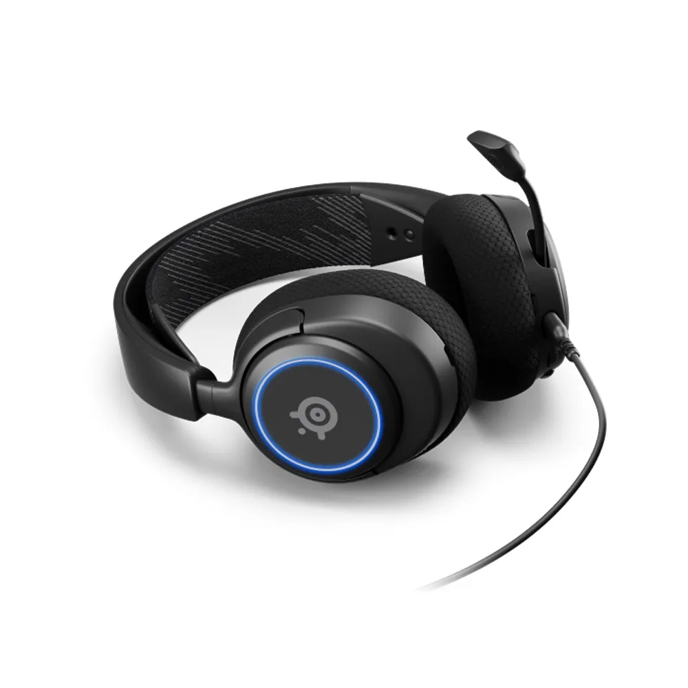SteelSeries Arctis Nova 3 Multi-Platform RGB Gaming Headset, On-Ear Control, PC, PS5/PS4, Xbox Series X|S, Switch, Mobile, Wired - Black