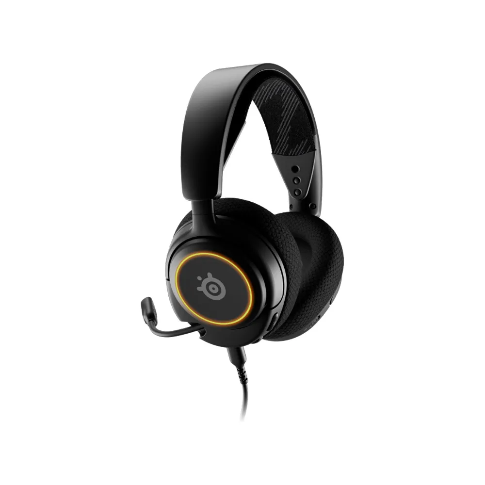 SteelSeries Arctis Nova 3 Multi-Platform RGB Gaming Headset, On-Ear Control, PC, PS5/PS4, Xbox Series X|S, Switch, Mobile, Wired - Black