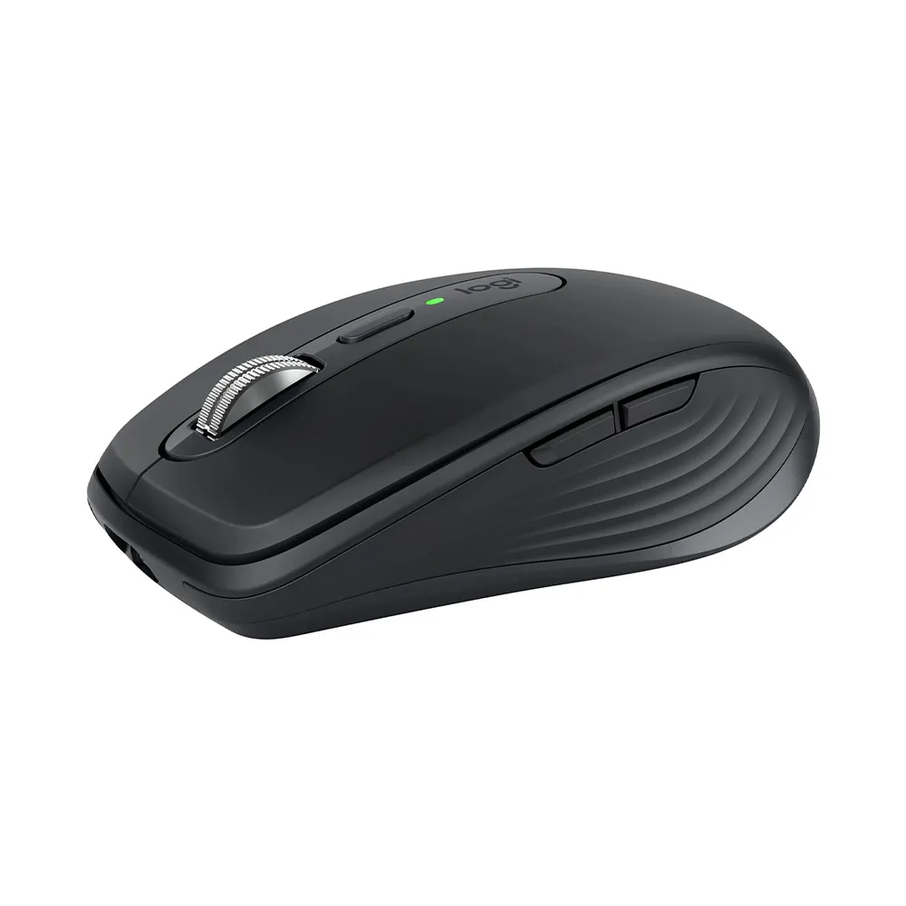 Logitech MX Anywhere 3S Compact Wireless Mouse, 8K DPI Any Surface Tracking, Quiet Click, Programmable, USB C, Bluetooth - Black