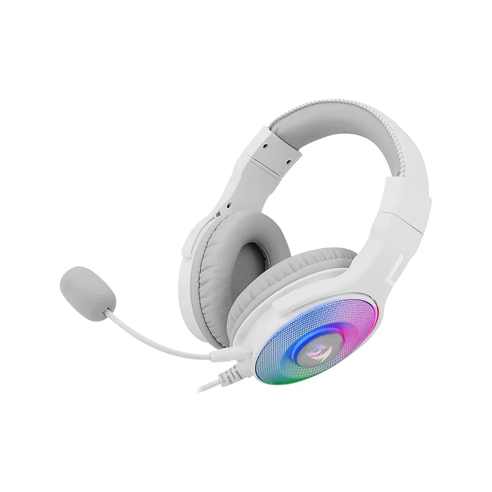 Redragon Pandora 2 H350W RGB Gaming Headset, Removable Microphone, Works on PC/PS4/Xbox One/NS - White
