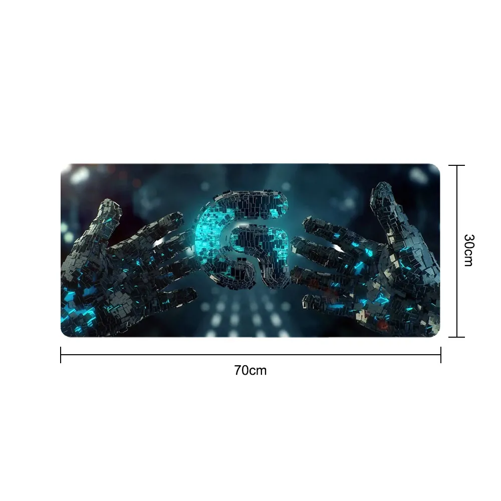 Gaming Mouse Pad, 70X30cm Large with Logitech Logo, for Desktop, Non-slip Rubber Base Water Resistant Stitched Edge