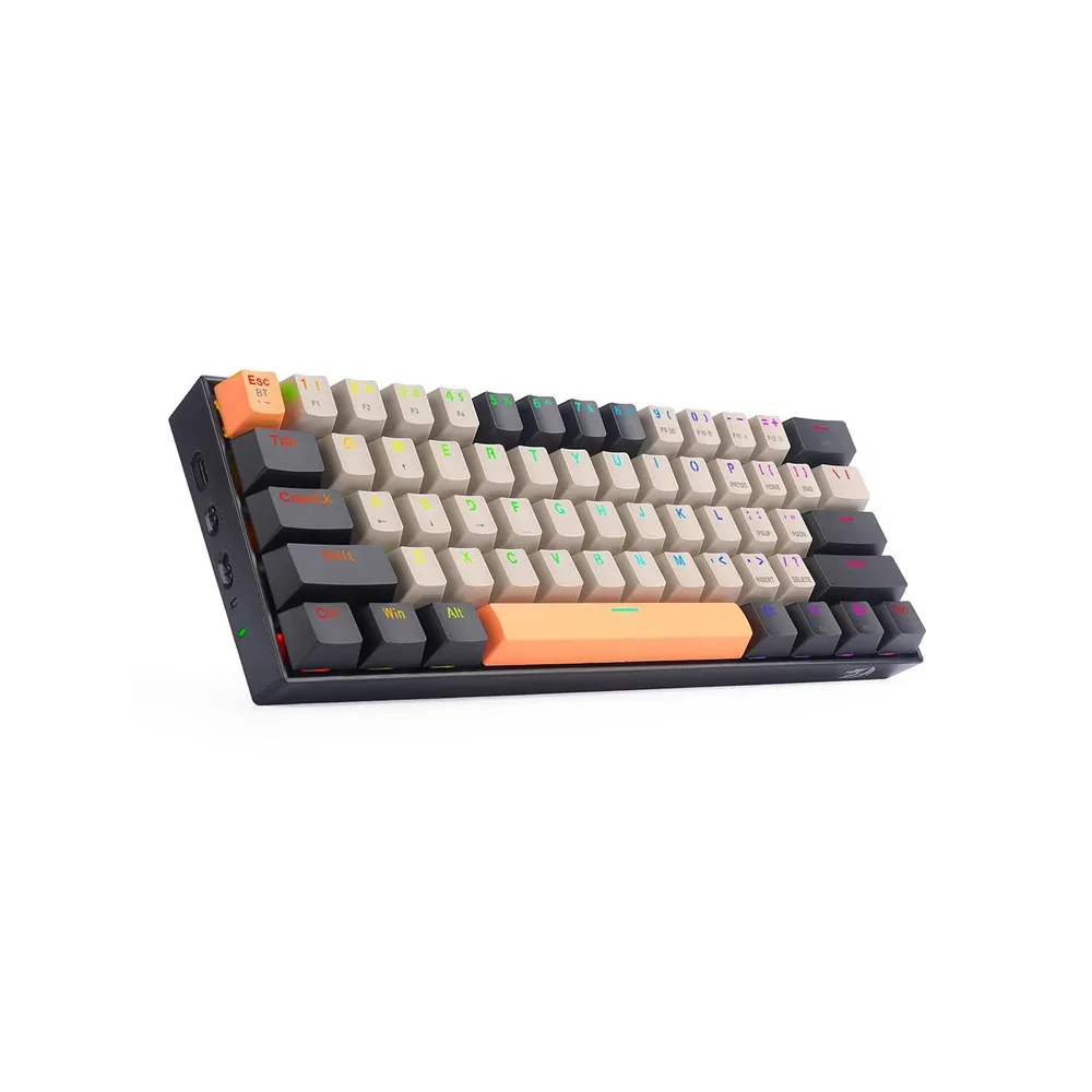 REDRAGON K530 Draconic Pro RGB 60% Gaming Wireless Mechanical Keyboard – Brown Switches (ORANGE, GREY & BLACK)