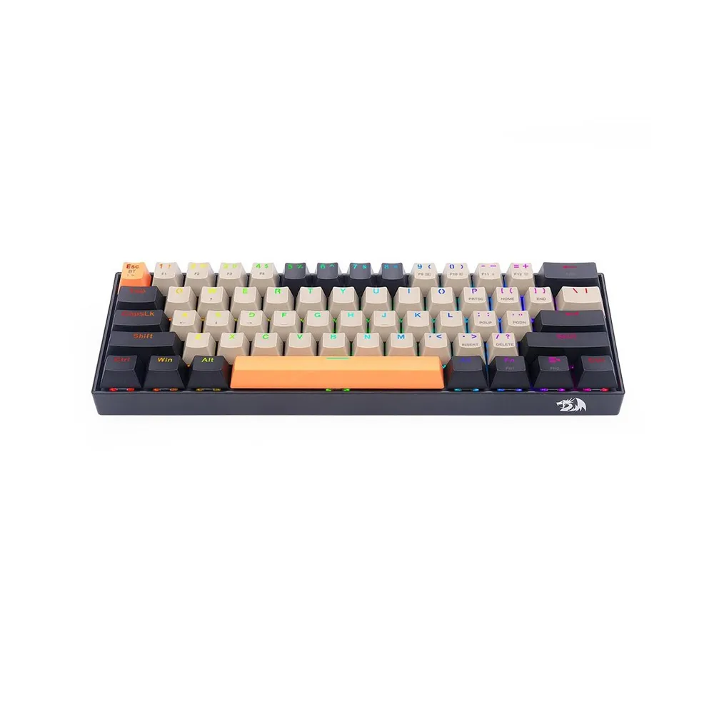 REDRAGON K530 Draconic Pro RGB 60% Gaming Wireless Mechanical Keyboard – Brown Switches (ORANGE, GREY & BLACK)
