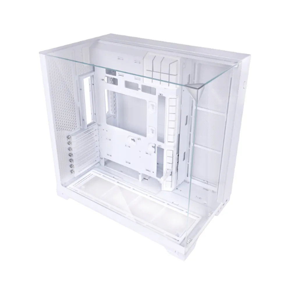Lian Li O11 VISION COMPACT With 2 top panel options: mesh or tempered glass - White