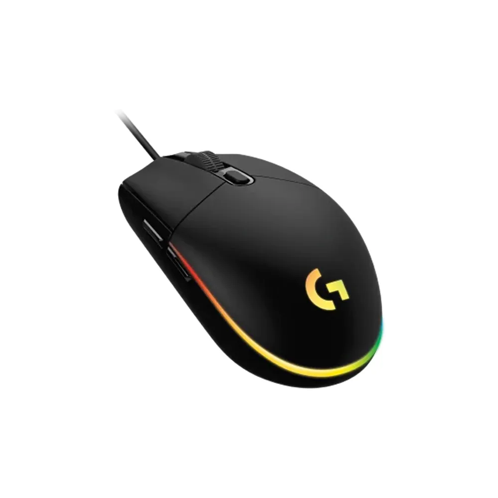 Logitech G102 Light Sync Wired Gaming Mouse, Customizable RGB Lighting, 6 Programmable Button, 8K DPI,16.8m Color, Light Weight - Black